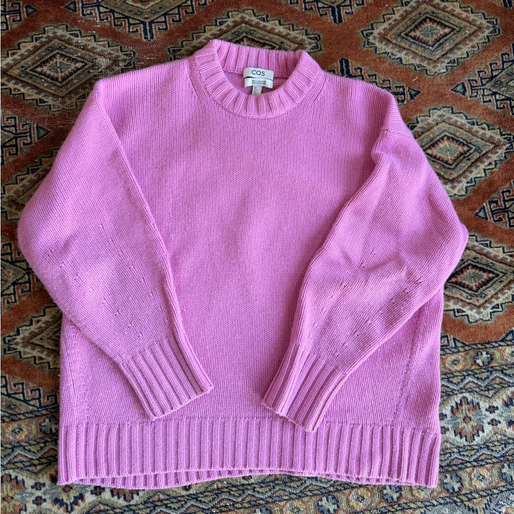COS chunky pure cashmere crew neck sweater
